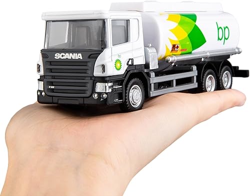 Miniatura 3 de BDTCTK Compatible con Scania Tanker BP - Tanque de combustible, modelo de automóvil, camión de juguete, vehículos de aleación de zinc fundidos,