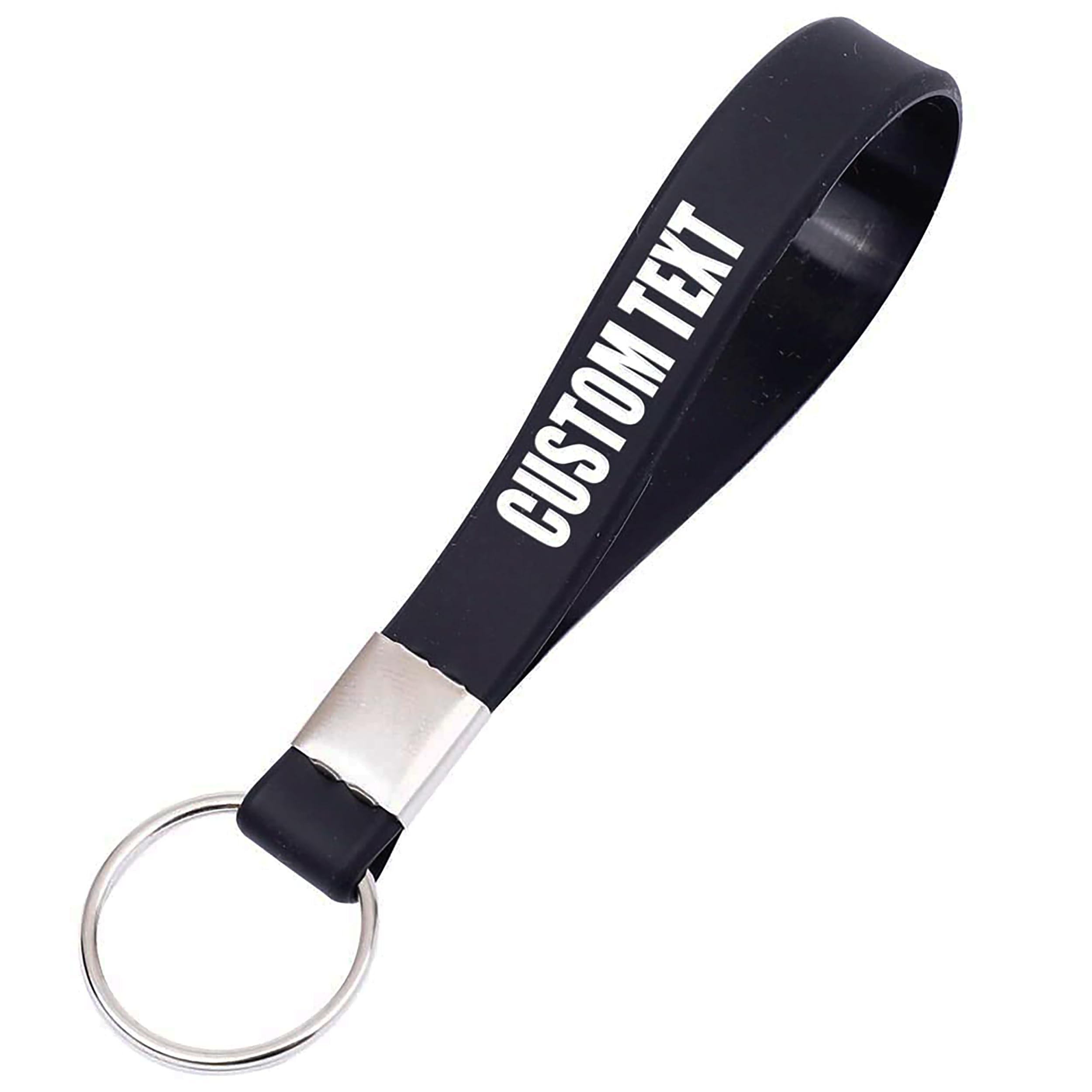 50 Custom Keychains Silicone Personalized Keyrings Customized Bulk for Events, Awareness, Motivation Customizable