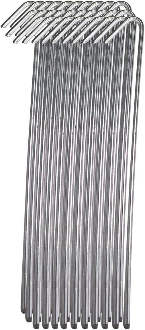Pinnacle Mercantile 30 Pack Tent Stakes Metal Garden Edging Fence Hooks Pegs Christmas Decoration Stakes Made USA 9 inches Long : Garden & Outdoor