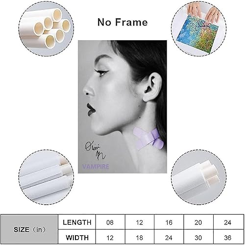 Miniatura 3 de Póster de Olivia de Rodrigo VAMPIRE para habitación, lienzo estético, arte de pared, decoración de dormitorio, 16 x 24 pulgadas (15.7 x 23.6 in)