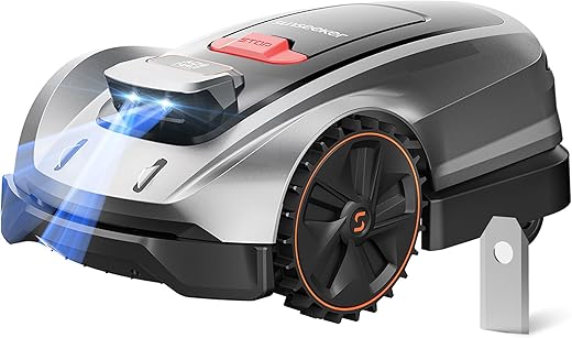 Sunseeker X3 Plus Robot Lawn Mower no Wire,0.3 Acre/13,000 Sq. Ft,Smart APP Control, AI & RTK Navigation, 6 Muti-Zone, Path Planning, for Small/Medium Yards