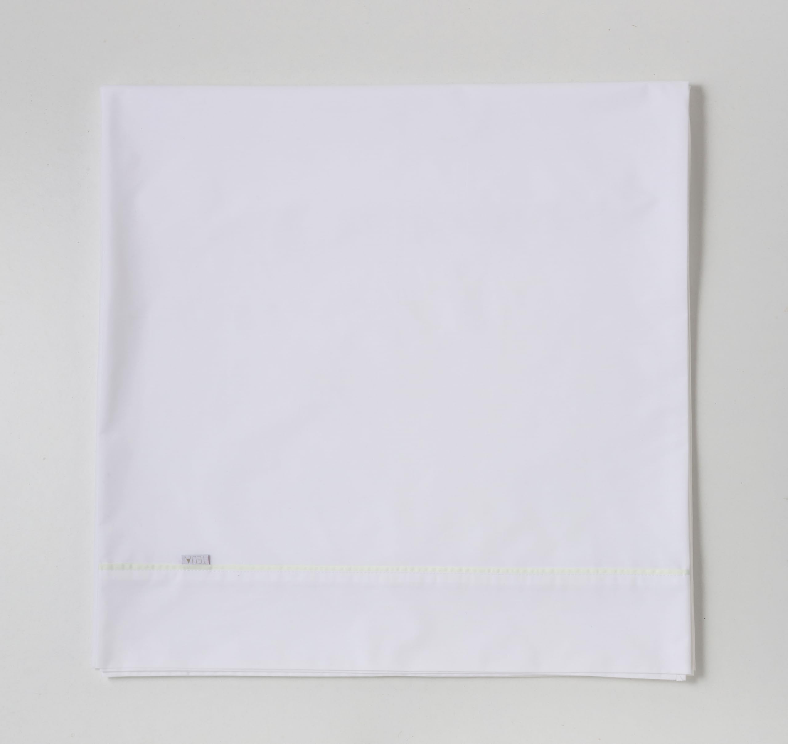 Sábana encimera de algodón de 600 hilos color blanco - Cama de 105 cm.