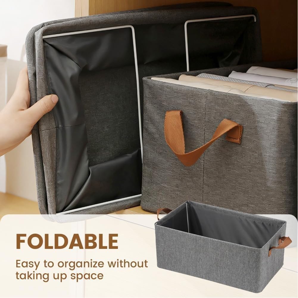Cajas de almacenamiento plegables para armario y cajón de ropa, diseño grande que ahorra espacio, solución de organización versátil