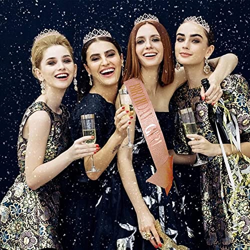 Shining Diva Fashion Latest Stylish Birthday Sash and Crown - Pack of 2 Pcs | Birthday Queen Crown | Birthday Gifts for Best Friend, Sister, Teenager | Birthday Decorations Items - Image 5