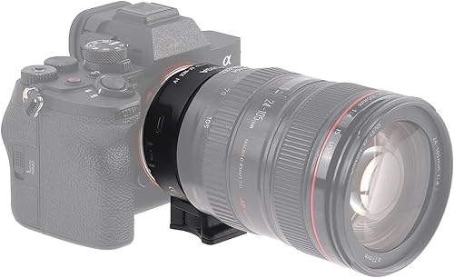 Miniatura 7 de FocusFoto Anillo adaptador de enfoque automático electrónico de marco completo para lente Canon EOS EF EF-S compatible con Sony E Mount NEX-7 6 5 A7