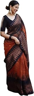 SGF11Kanjivaram Women's Soft Cotton Linen Saree with Blouse