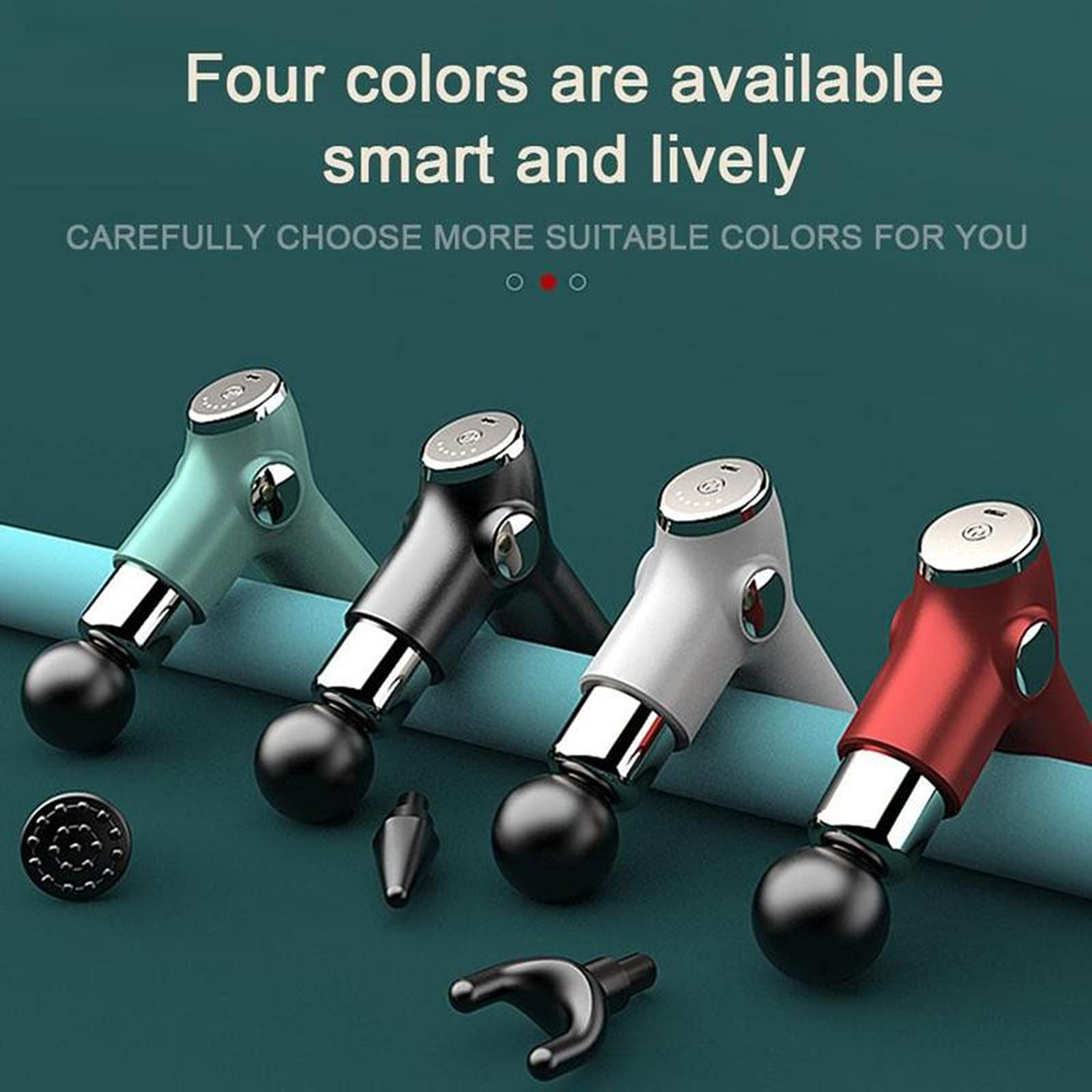 ERNZI Mini Pistola de Fascia LCD Pistola de Masaje Recargable USB Relajación Muscular Equipo de Fitness portátil Masajeador Masaje Muscular Corporal Alivio del Dolor de Fitness,Verde