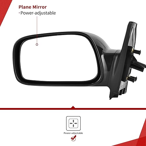 Miniatura 3 de YITAMOTOR Espejo lateral izquierdo del conductor compatible con Corolla CE 2003 2004 2005 2006 2007 2008 Corolla CE ajuste de potencia no