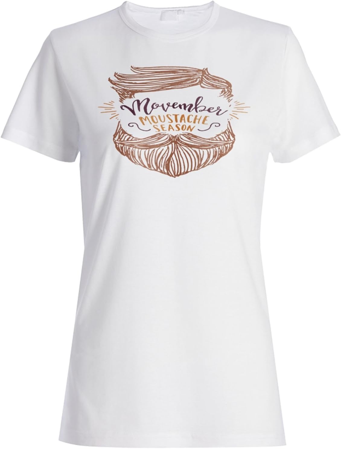 Movember Season Art Fun Ladies T-Shirt s186f