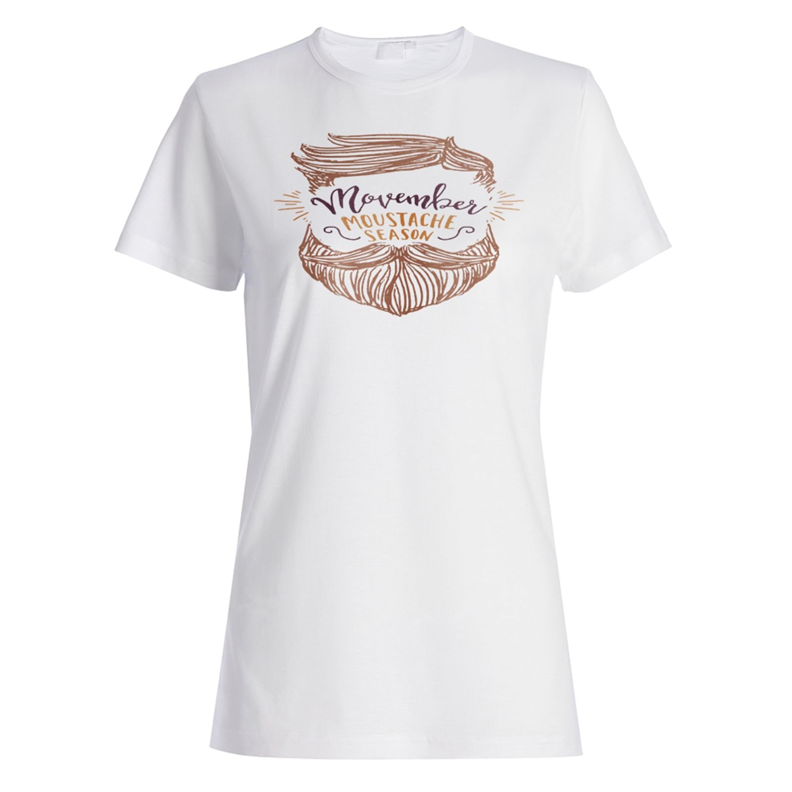 Movember Season Art Fun Ladies T-Shirt s186f