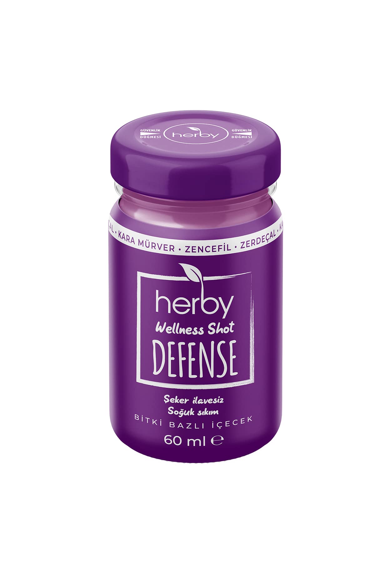 Herby Defense Shot 24'lü Paket Bağışıklık Desteği Bitki Bazlı İçecek (24 x 60ml)