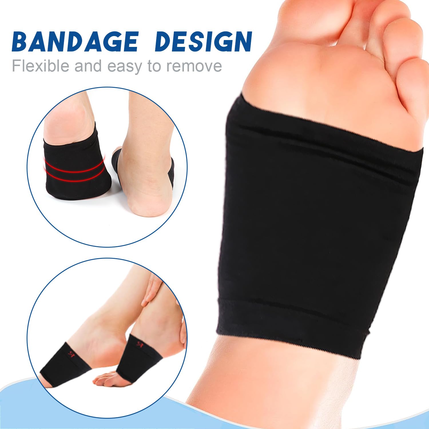 Soporte De Arco Plantillas De Zapatos Silicona Fascitis Plantar Alivio Del Pie