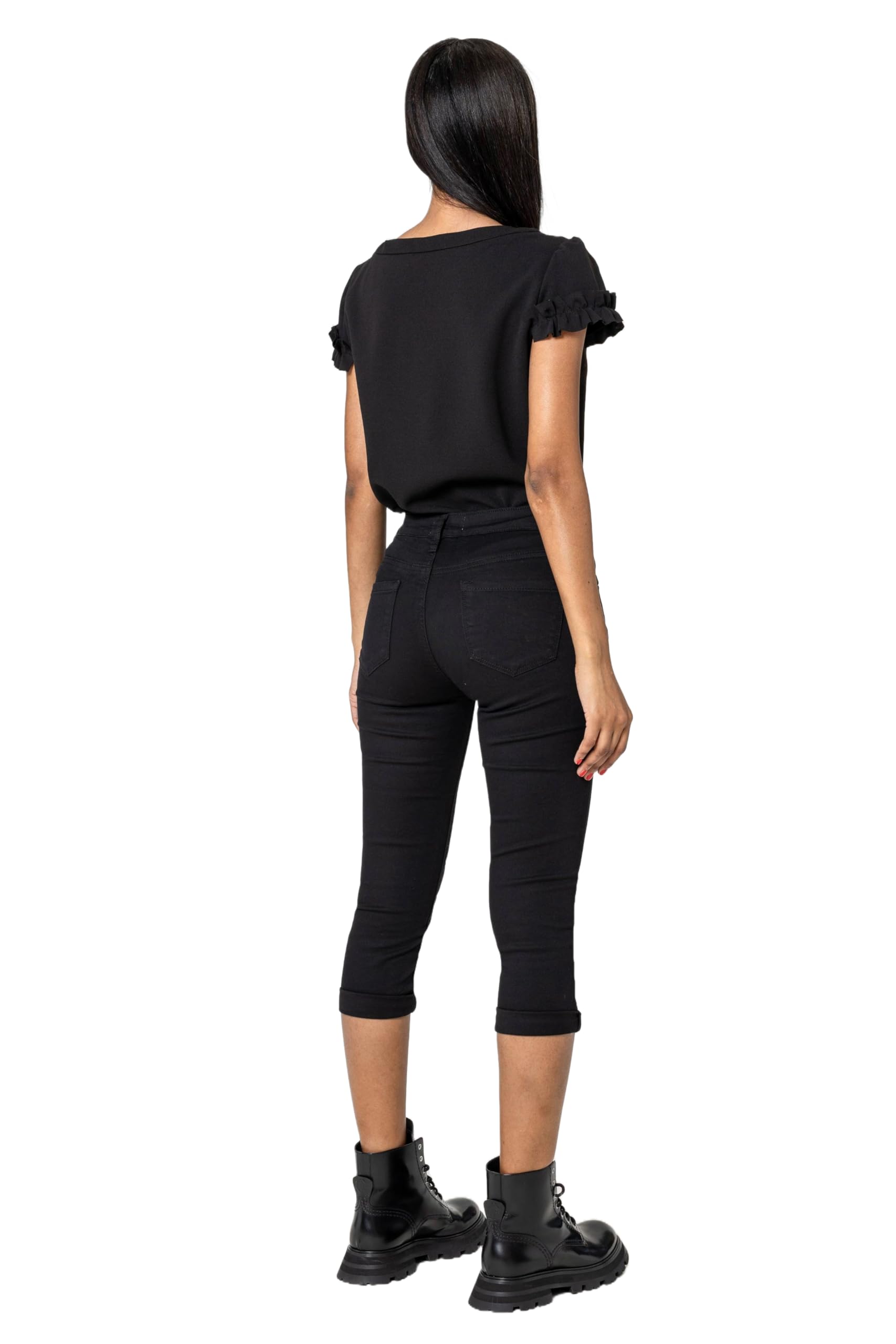 Nina Carter P230 Damen Capri Skinny Fit Jeanshosen HIGH Waist Sommer Jeans