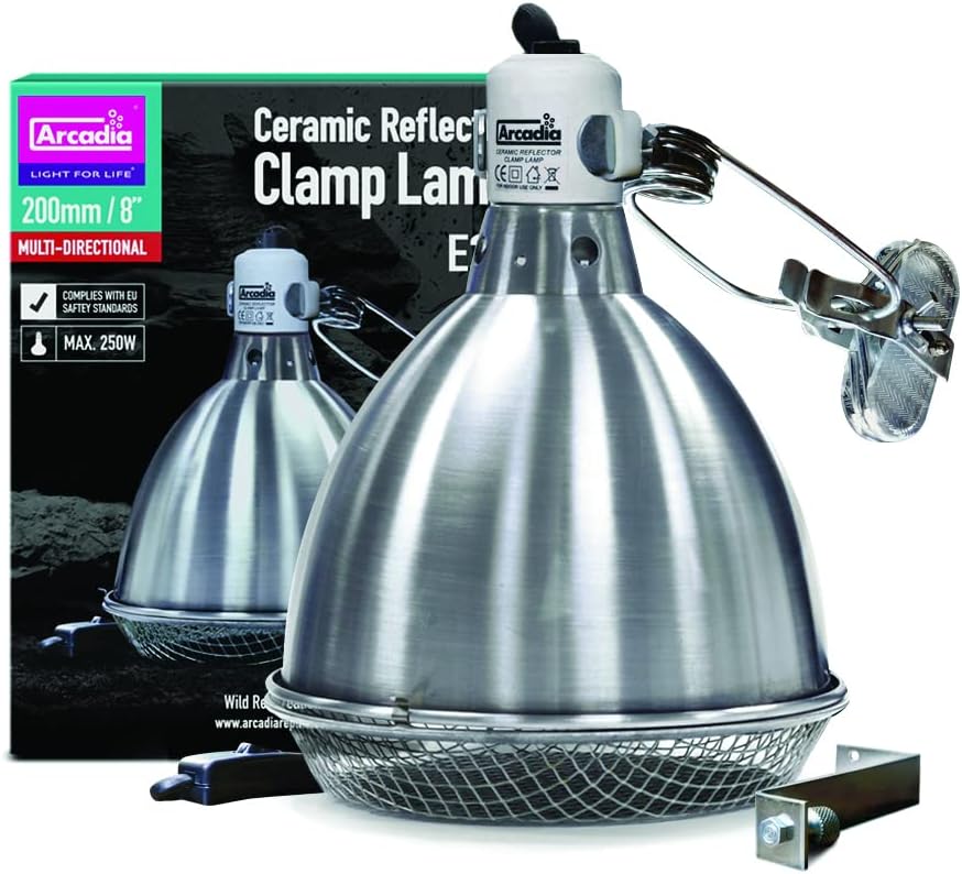 Arcadia Ceramic Reflector Clamp Lamp, 200 mm