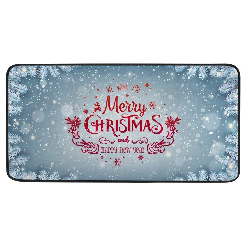 Tapis de cuisine support supplémentaire rouge pour soulager le dos et les pieds