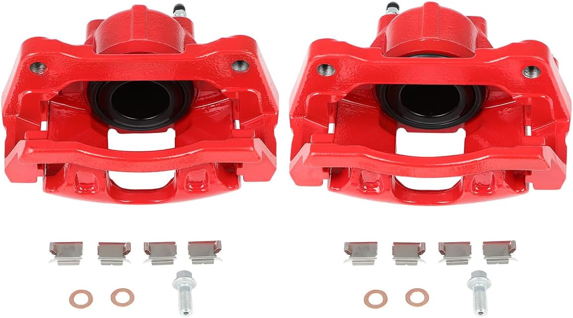 AUTOMUTO Front Left & Right 18B5045 18B5044 Disc Brake Calipers With Bracket For Chrysler Town & Country 08-12 For Dodge Grand Caravan 08-16 For Dodge Nitro 07-10 For Jeep Liberty 08-12