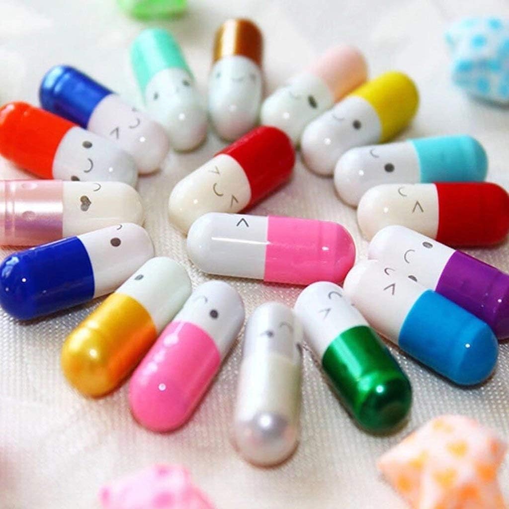 Rack Jack Love Capsule Pills with a Blank Paper Scroll Inside for Writing Messages – Multicolour – Pack of 50 Tablets for Birthday Anniversary Farewell Gifts for Girlfriend, Boyfriend