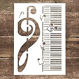 DIY Decorative Music Note Stencil Template for Painting on Canvas Wood Furniture Craft Paper (A4 Size)