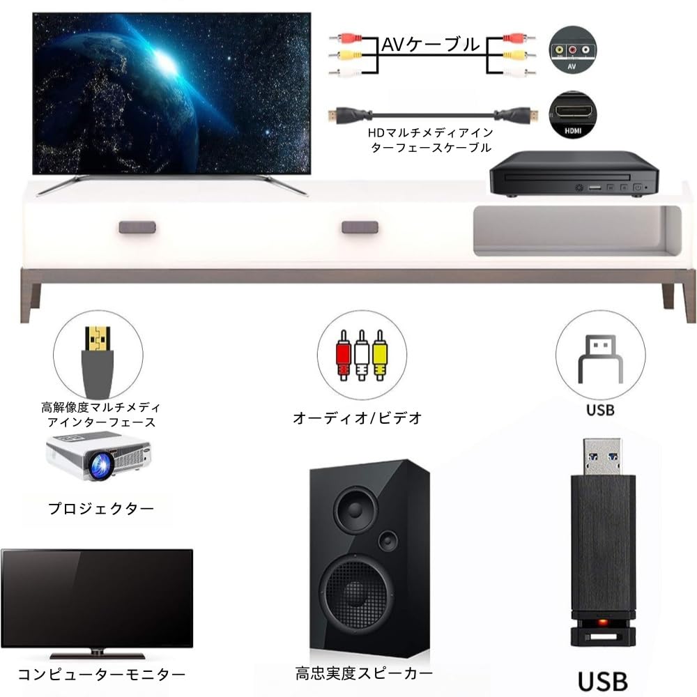 Amazon | ZXMミニHD DVDプレーヤー HDMIおよびRCAケーブル 1080p 全