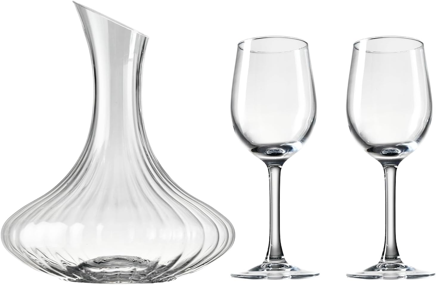 Wine Decanter Set with Aerator – Elegant Crystal Glass Decanter with 2 Red Wine Glasses, Premium Lead-Free Crystal – Perfect for Wine Lovers, Home Bar, Housewarming, Wedding Gift