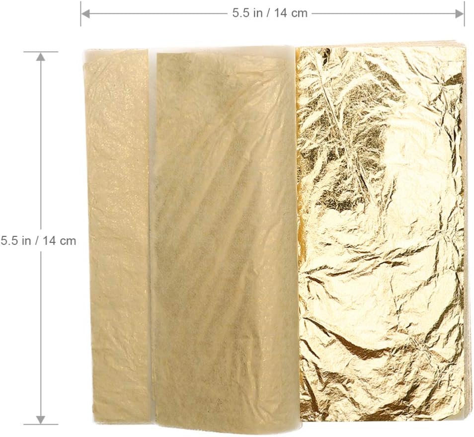 ULDIGI 300sheets Imitation Gold and Crafts Gilding Decoration Picture Frames Furniture Restoration Non-Fading Smooth Metallic Finish