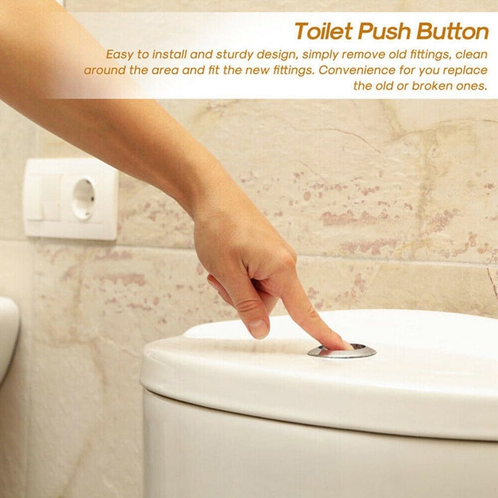 Pulsante per serbatoio WC, 38 mm pulsante per sciacquone singolo, pulsante per serbatoio dell'acqua della toilette, sostituzione del pulsante di scarico del WC