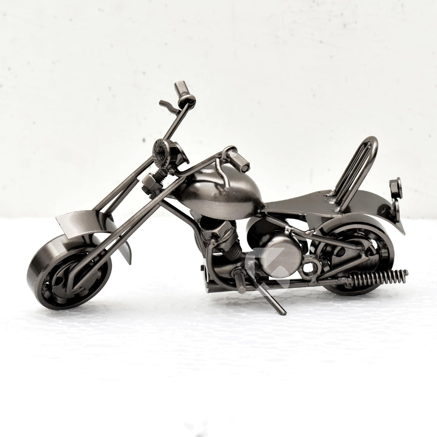 Iron Mini Bike for Home Decor Decorative Showpiece Showcase(5x3-inches, Silver) Multi Design