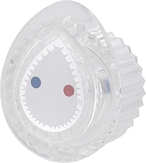 Replacement (100710) for Moen Posi-Temp One-Handle Tub and Shower Knob Handle Kit, White and Chrome Knob Insert