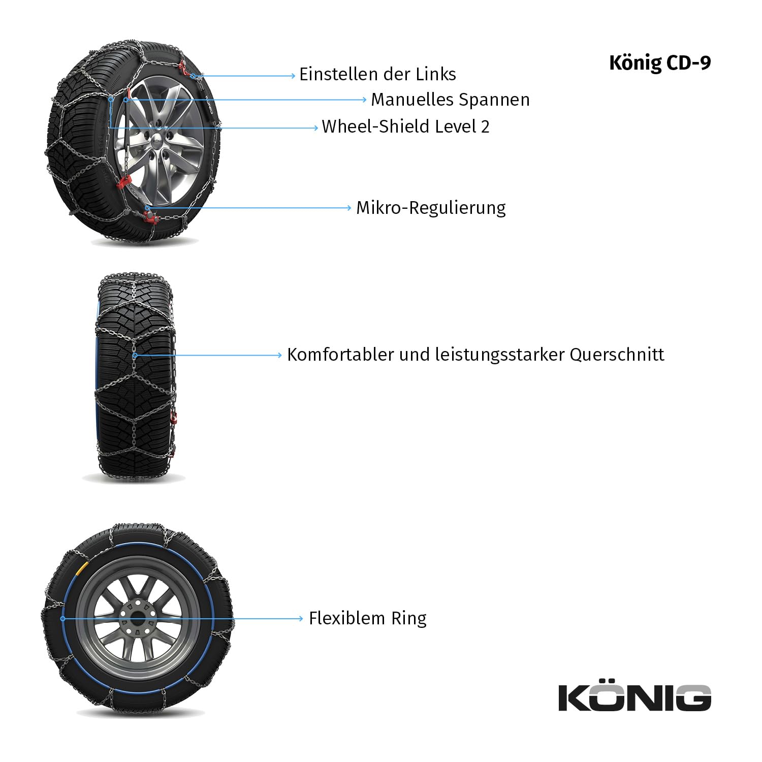 KÖNIG CD-9 104B - Schneeketten