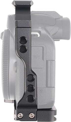 Miniatura 3 de FocusFoto Jaula para cámara con mango superior Kit de agarre para cámara Canon EOS R50 sin espejo, estabilizador de video de aluminio con riel OTAN,