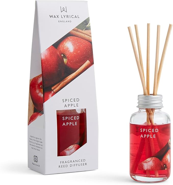Wax Lyrical Spiced Apple Reed Diffuser 40ml, Red Amazon.co.uk Home