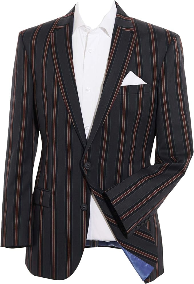 GenericSamuel Windsor Wool Jacket Blazer Striped Henley Regatta Navy Formal Party Evening