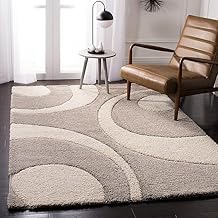 Soft Shaggy Rug for Living Room, Bedroom & Home Decor � Fluffy & Cozy Floor Carpet for Modern Interiors (Beige Moon,3X5 FEET)