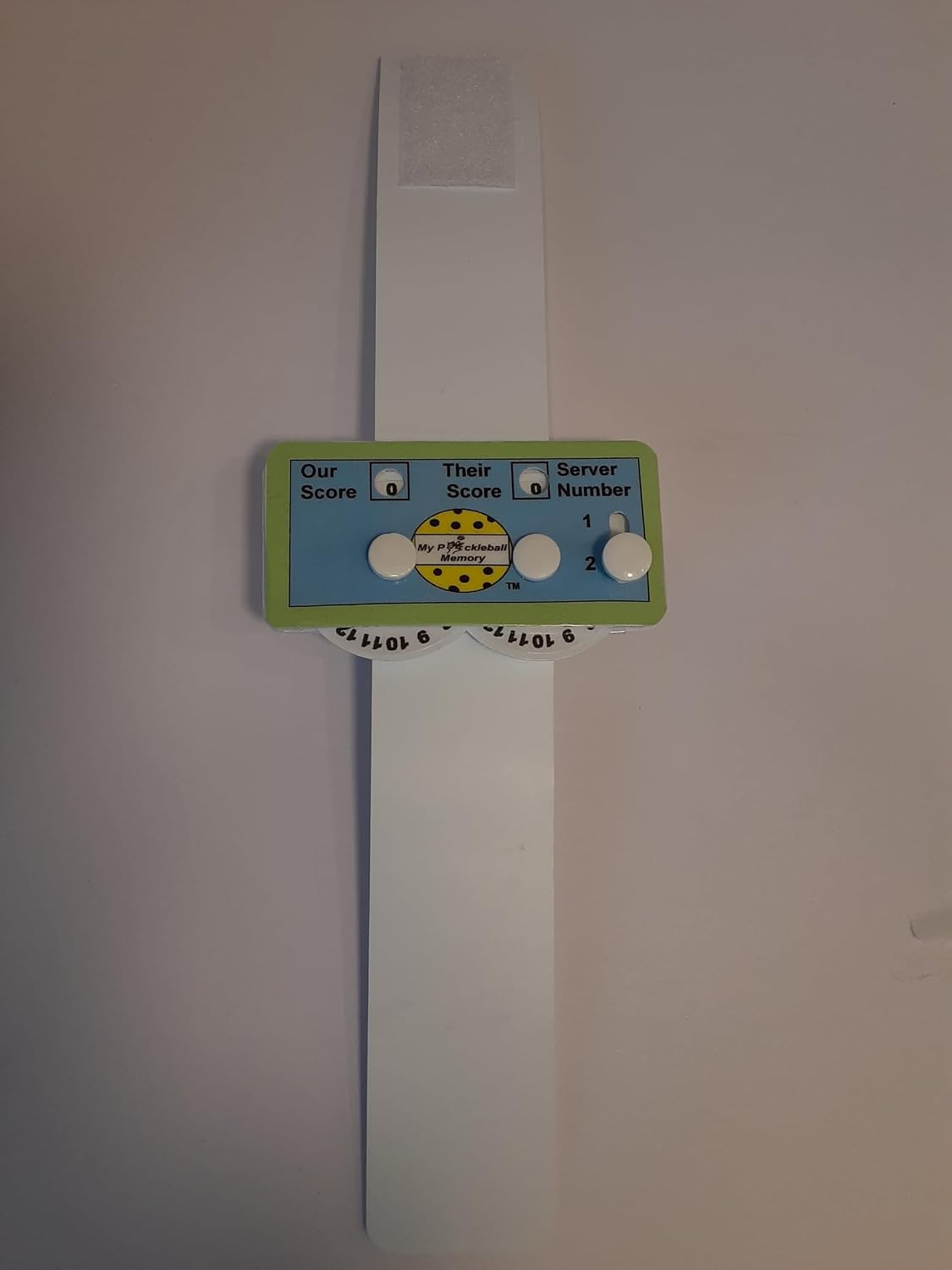 My Pickleball Memory Scorekeeper - Secure Wrist-Mounted Design for Easy Scorekeeping