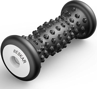 BESKAR 2 Pack Foot Rollers Bundle Deal- Black, Foot Massage Roller for Relief Plantar Fasciitis