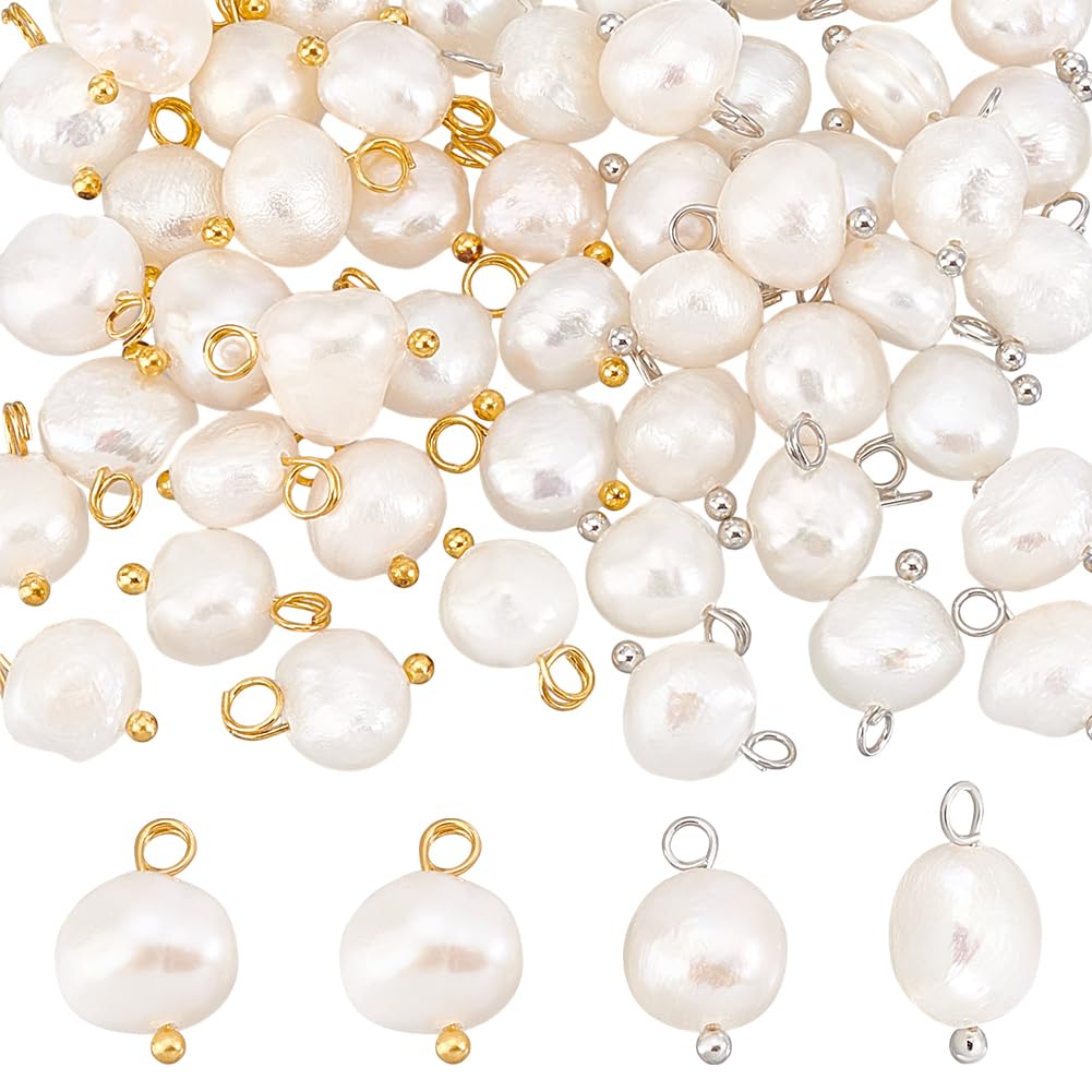 PH PandaHall 50pcs Natural Freshwater Pearl Charms