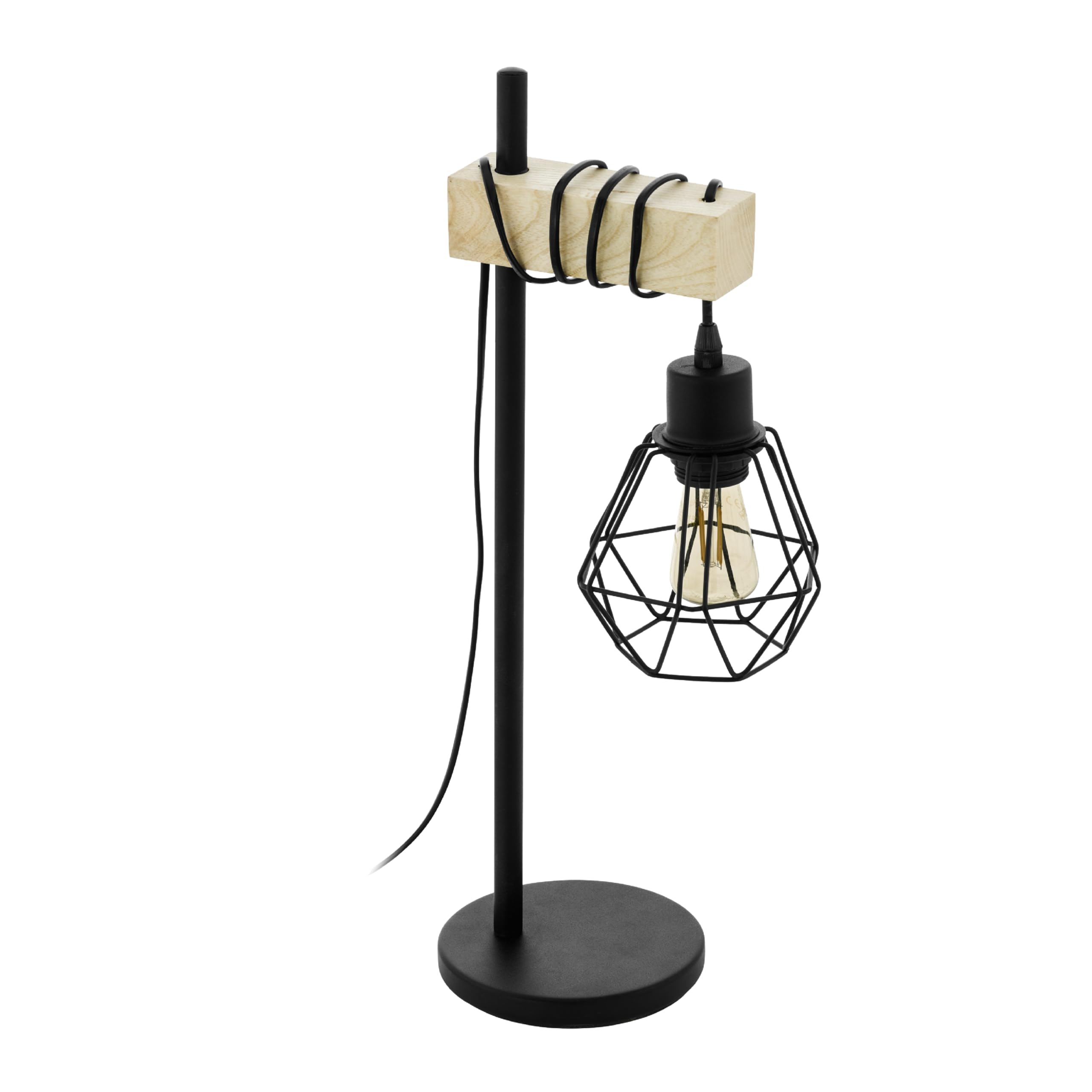 Eglo Townshend 5 Table Lamp, Cage Lampshade