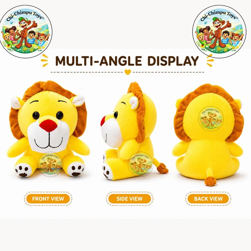 Image of Sitting Lion Soft Toy 25 cm Plush Stuffed Lion for Kids