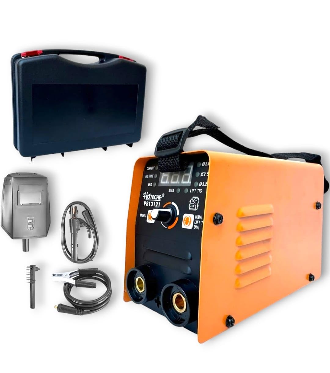 Saldatrice inverter piccola mini 350 Ampere 350A Con valigia trasporto e accessori solo 2 kg a elettrodo