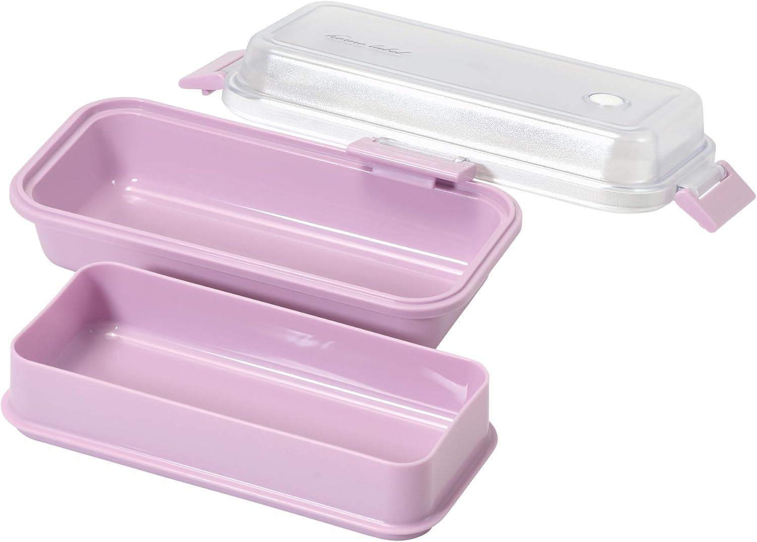 Pearl Metal DC-6024 Orchid Lunch Box, Rectangle, Made in Japan