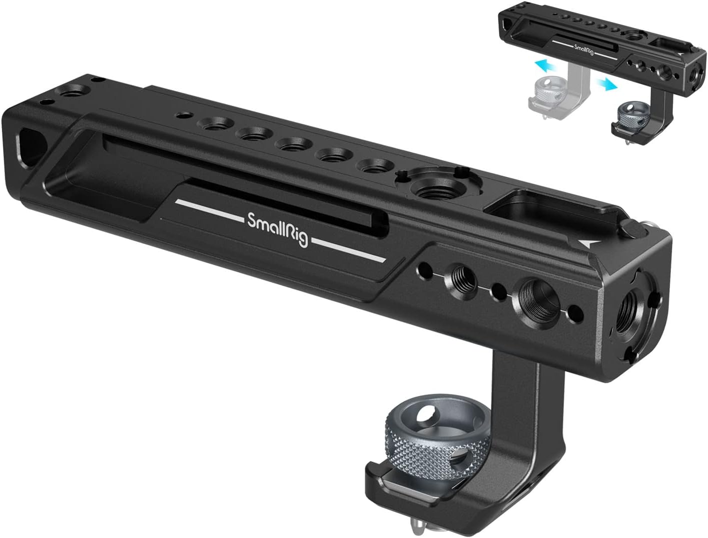 NICEYRIG DSLR Top Handle With ARRI Thread - Ergonomic Camera Grip For Cinema Rigs And Cages