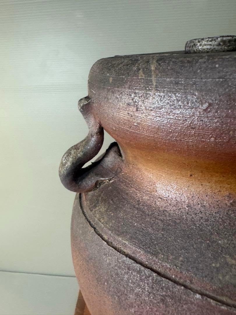 2471 備前焼 夢二窯 正造 耳付重餅水指 - WWW.LESLIEWOODHEAD.COM