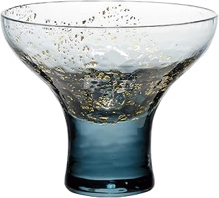 Toyo Sasaki Glass Cold Sake Glass, High Ground Cup, Yachiyo Kiln, Iron Navy, Made in Japan, Comes in a Cosmetic Box, Blue,...