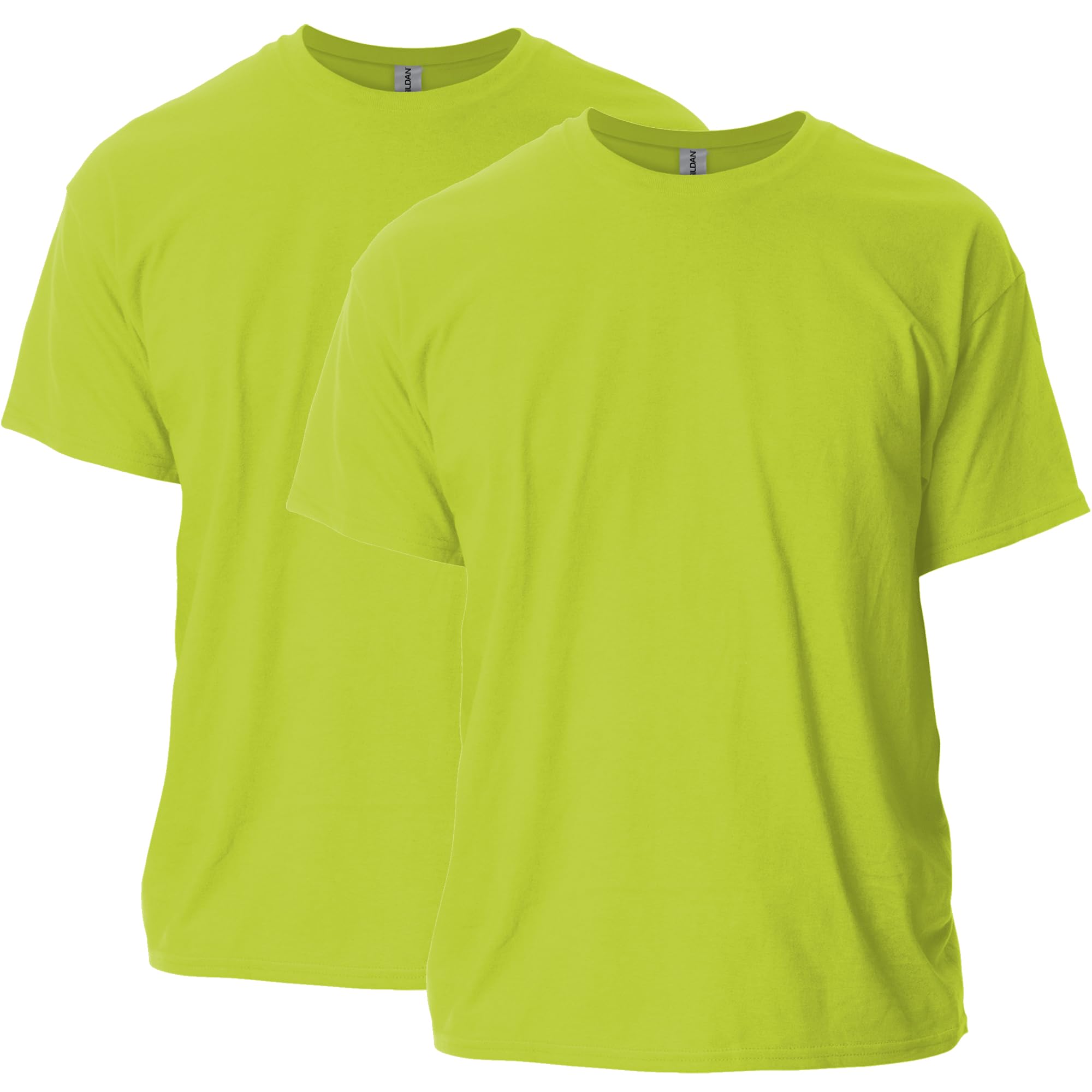 Gildan Unisex's Ultra Cotton T-Shirt, Style G2000, Multipack, Safety Green (2-Pack), S (Pack of 2)