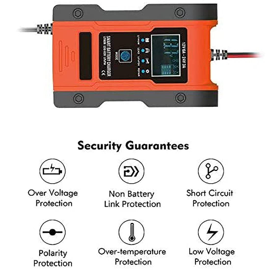 BUDDYGO [New Upgrade] Car Battery Charger, 12V/24V 6Amp Intelligent