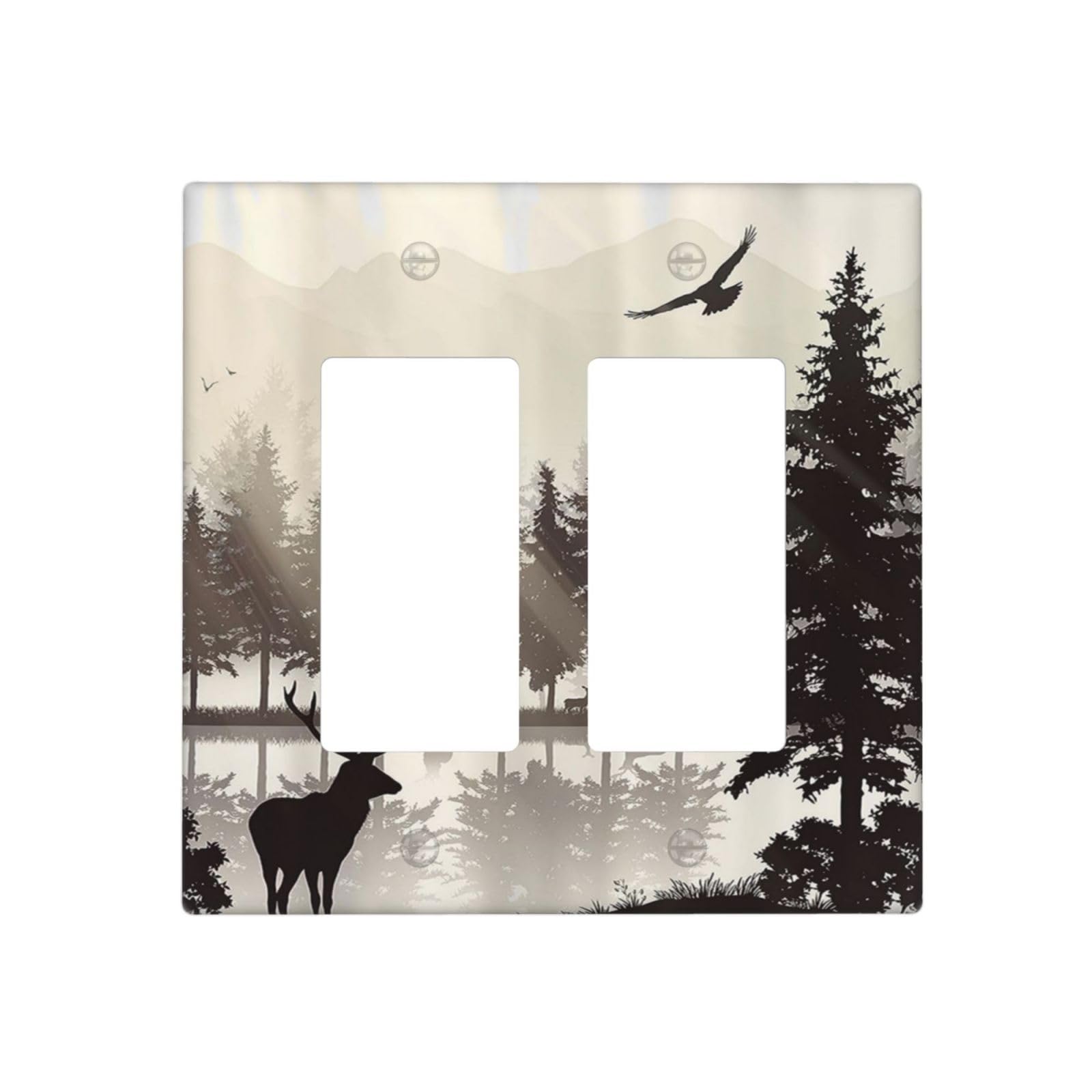 Plaque murale décorative de qualité supérieure paysage de montagne noir