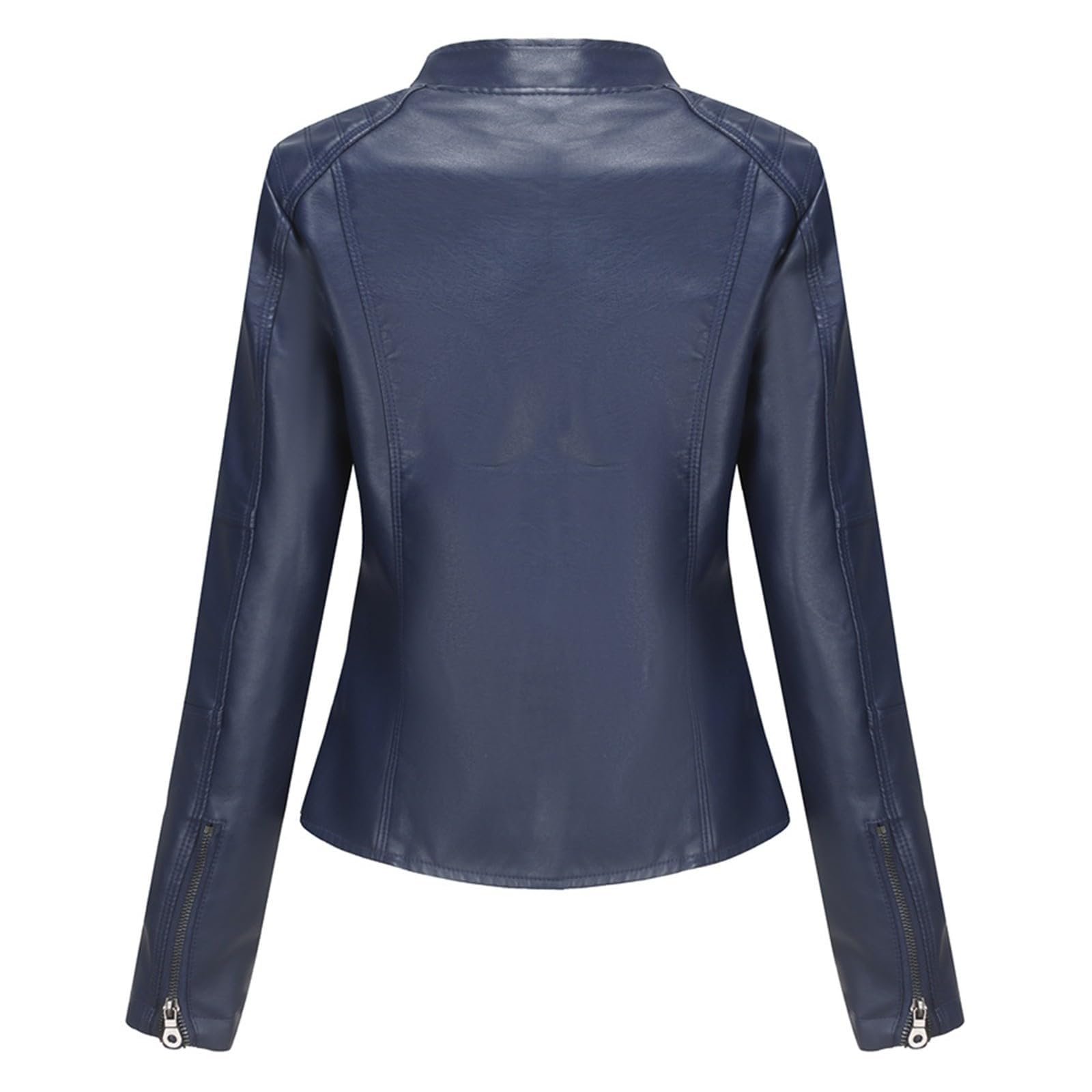 Cocila Veste En Cuir à Manches Longues Pour Femmes Manteaux Vestes De Moto Manteau Ronde Veste Printemps Femmes Only Jean Courte Marron Aviateur Mi Saison Sport ImperméAble Hommes Sans Manche