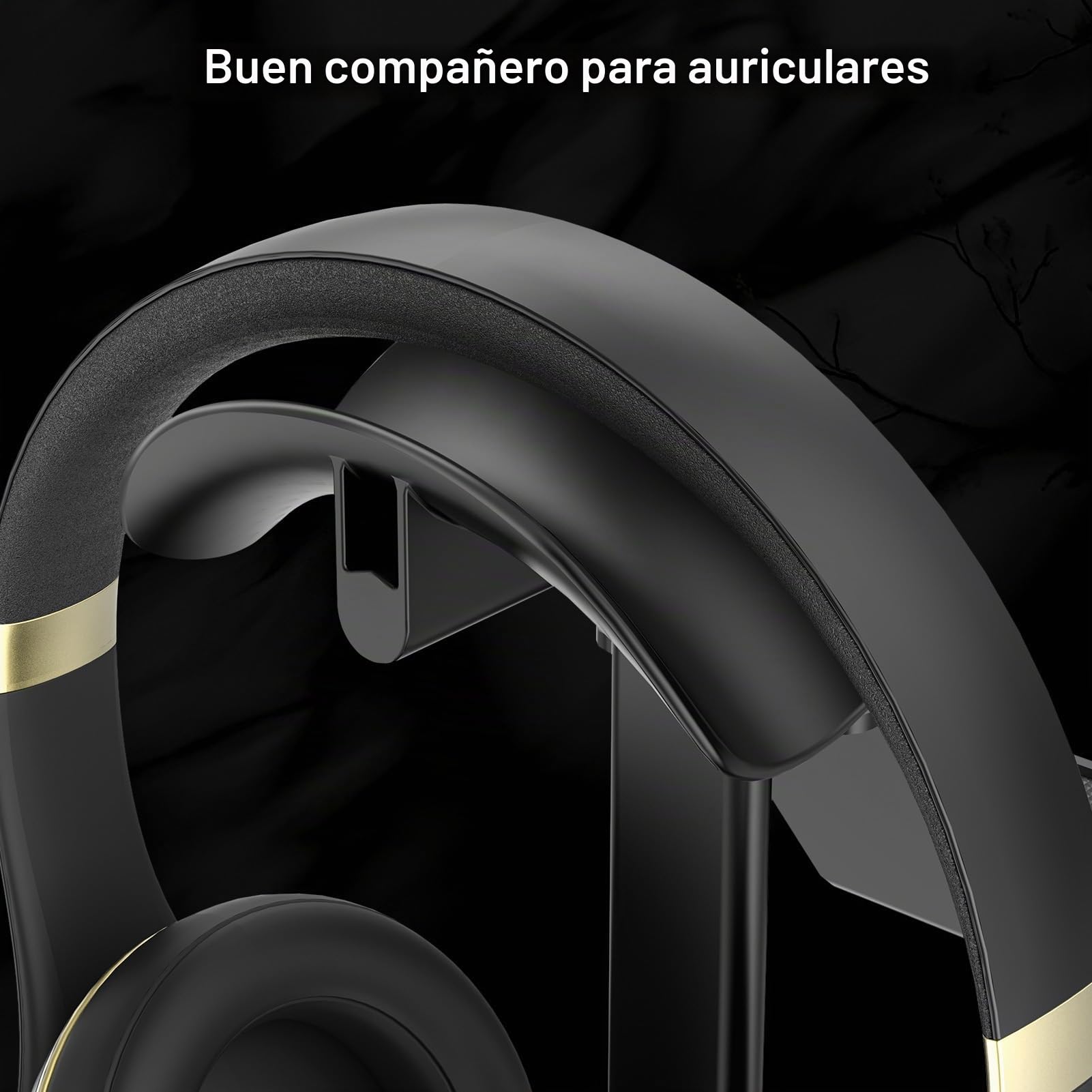 Soporte Auriculares de Madera de Nogal, Soporte Mando para Xbox PS5 PS4 Switch, Soporte para Cascos, Gaming Accesorios Escritorio Universal