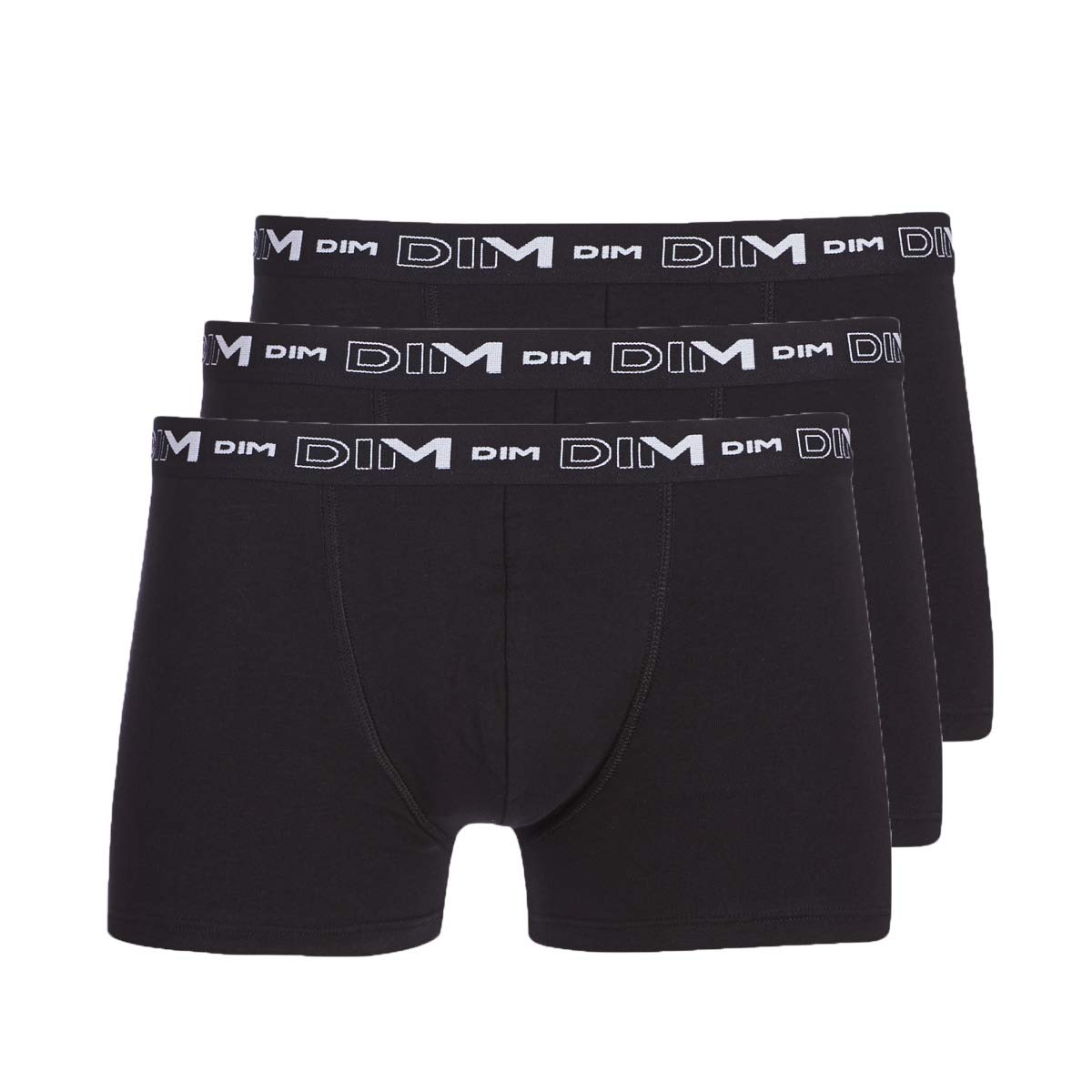 Dim Pack Of 3 Stretch Cotton Hipsters Men's Black + Black + Black Large