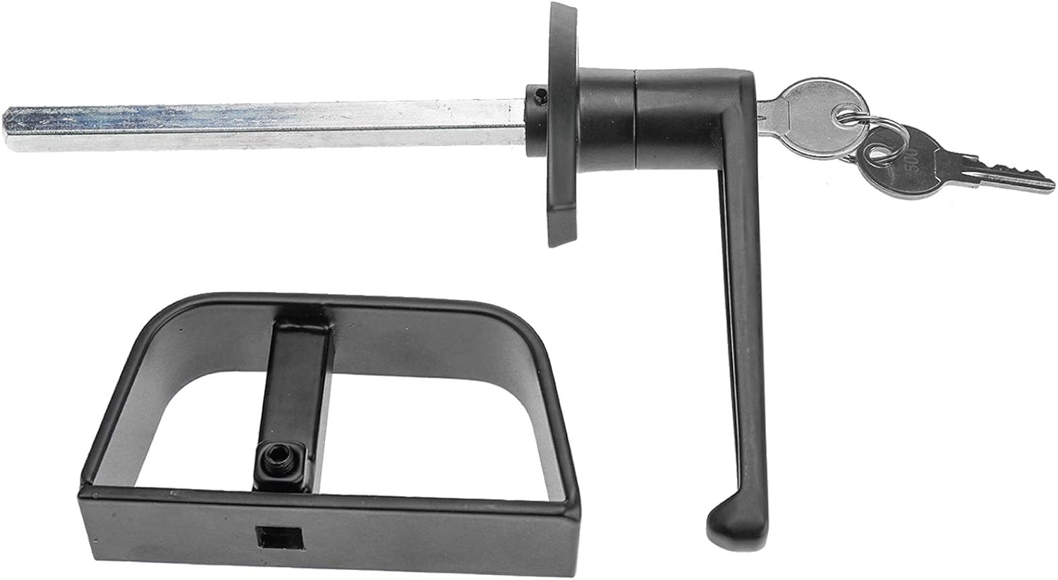 Shed Door Latch L-Handle Lock Kit with 2 Keys, 4-1/2" Stem Shed & Barn Door Lock - Image 9